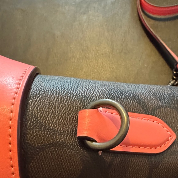 Coach Crossbody Bag in Brown and Peach only used once to a game - Picture 4 of 16